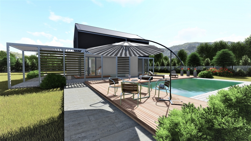 Nuova costruzione in legno sul Lago di Garda